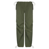 Solid Color Loose Fit Wide Leg Pants